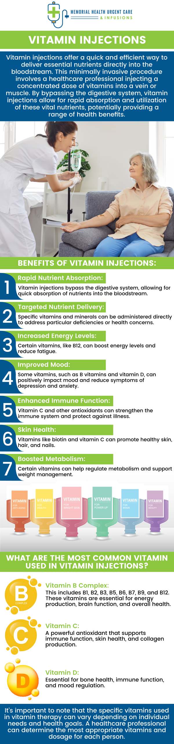 IV Vitamin Infusion provides rapid delivery of vital nutrients straight into the bloodstream, bypassing the digestive system for maximum absorption. Individuals experiencing low energy, weakened immunity, dehydration, or difficulty absorbing nutrients may benefit from this therapy. Speak with our qualified medical provider to assess your symptoms and determine if IV Vitamin Infusion is a suitable option for your health goals. For more information, contact us or book an appointment online. We are conveniently located at 26077 Nelson Way, Unit 104, Katy, TX 77494. IV Vitamin Infusion provides rapid delivery of vital nutrients straight into the bloodstream, bypassing the digestive system for maximum absorption. Individuals experiencing low energy, weakened immunity, dehydration, or difficulty absorbing nutrients may benefit from this therapy. Speak with our qualified medical provider to assess your symptoms and determine if IV Vitamin Infusion is a suitable option for your health goals. For more information, contact us or book an appointment online. We are conveniently located at 26077 Nelson Way, Unit 104, Katy, TX 77494.
