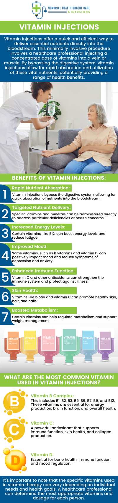 IV Vitamin Infusion provides rapid delivery of vital nutrients straight into the bloodstream, bypassing the digestive system for maximum absorption. Individuals experiencing low energy, weakened immunity, dehydration, or difficulty absorbing nutrients may benefit from this therapy. Speak with our qualified medical provider to assess your symptoms and determine if IV Vitamin Infusion is a suitable option for your health goals. For more information, contact us or book an appointment online. We are conveniently located at 26077 Nelson Way, Unit 104, Katy, TX 77494. IV Vitamin Infusion provides rapid delivery of vital nutrients straight into the bloodstream, bypassing the digestive system for maximum absorption. Individuals experiencing low energy, weakened immunity, dehydration, or difficulty absorbing nutrients may benefit from this therapy. Speak with our qualified medical provider to assess your symptoms and determine if IV Vitamin Infusion is a suitable option for your health goals. For more information, contact us or book an appointment online. We are conveniently located at 26077 Nelson Way, Unit 104, Katy, TX 77494.